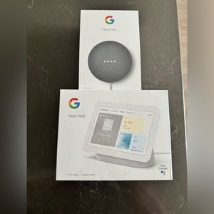 Google Nest Hub (2nd gen) and Google Nest Mini